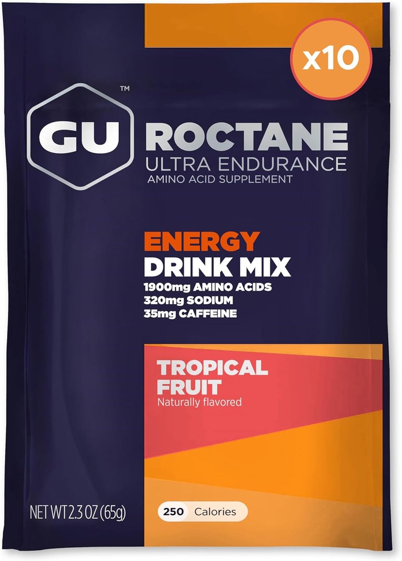 GU Energy Roctane Ultra Endurance Energy Drink Mix, Tropical Fruit - Image 1